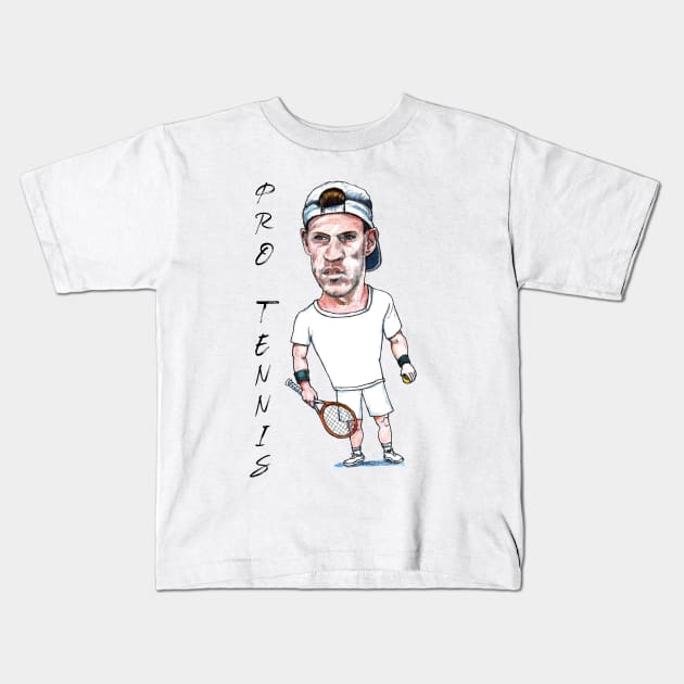 Diego Schwartzman Pro Tennis Kids T-Shirt by dizzycat-biz